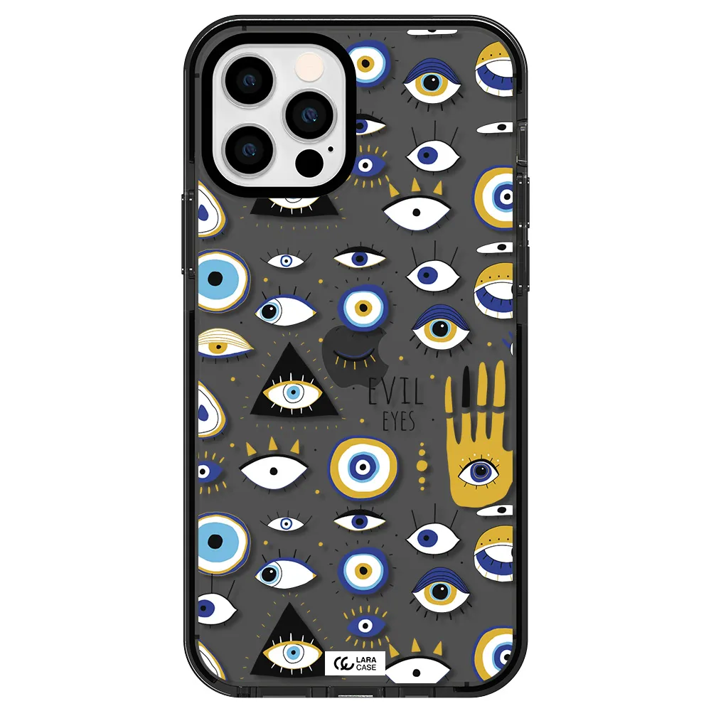 Evil Eyes Apple iPhone 12 pro impact Smoke Black Case
