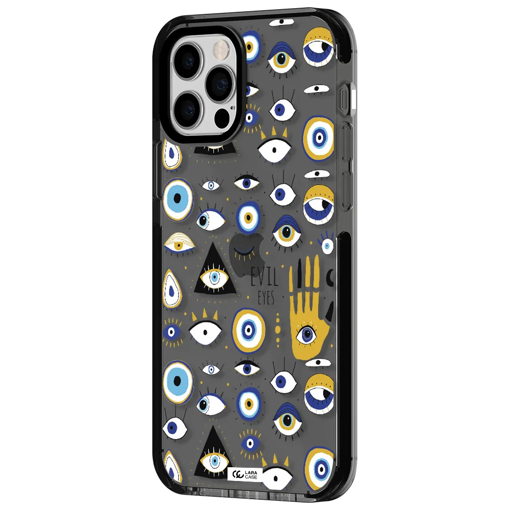 Evil Eyes Apple iPhone 12 pro impact Smoke Black Case