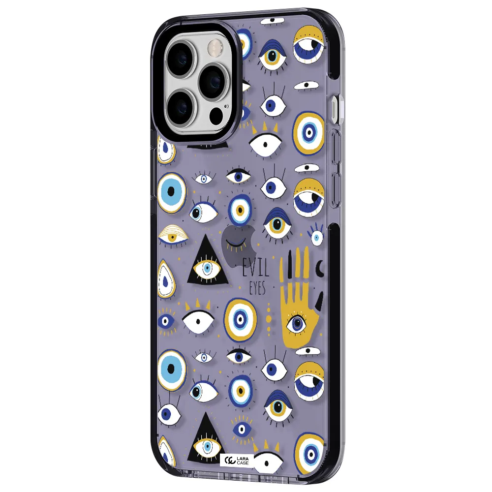 Evil Eyes Apple iPhone 12 pro max impact Lilac Case