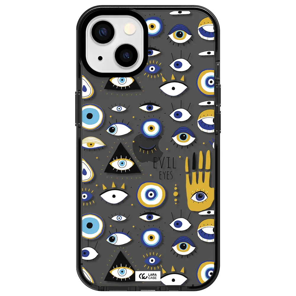 Evil Eyes Apple iPhone 13 impact Smoke Black Case