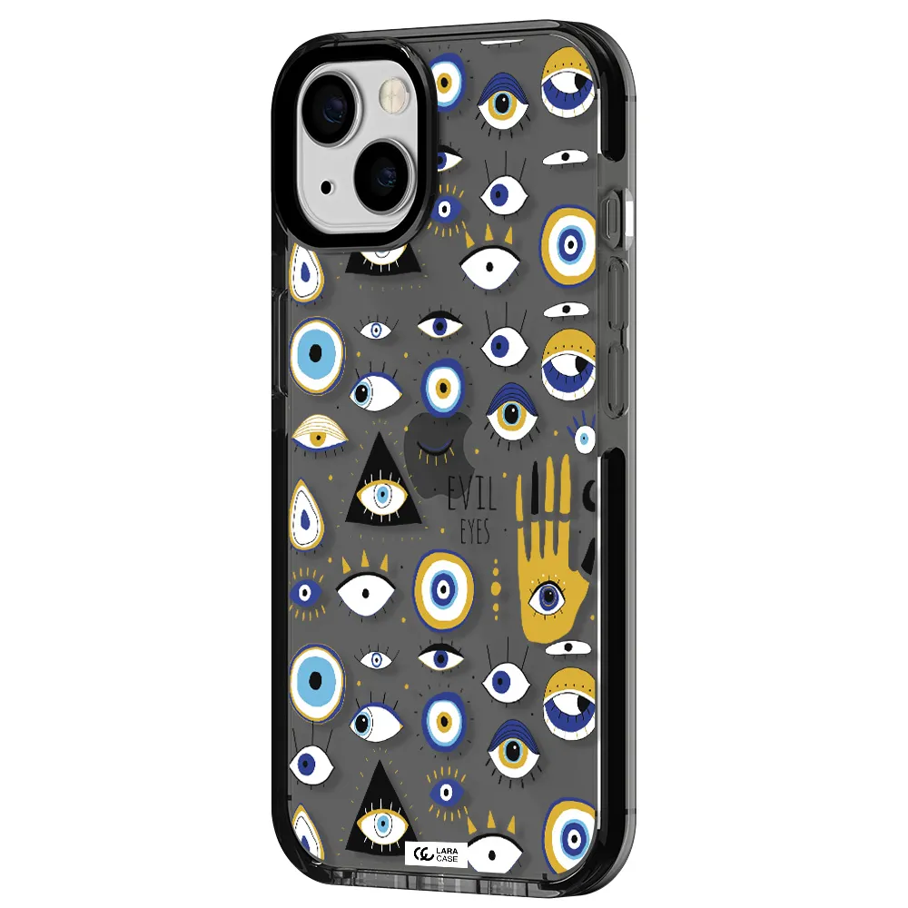 Evil Eyes Apple iPhone 13 impact Smoke Black Case