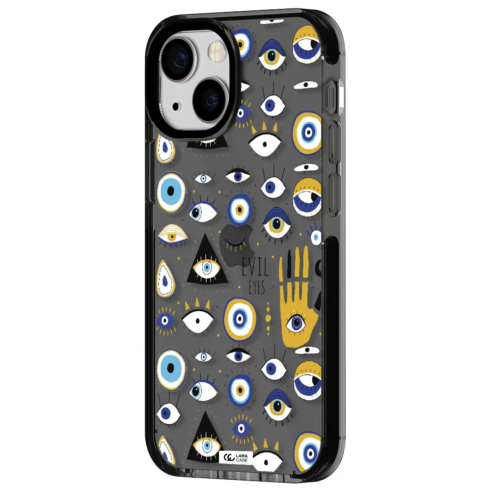 Evil Eyes Apple iPhone 13 mini impact Smoke Black Case