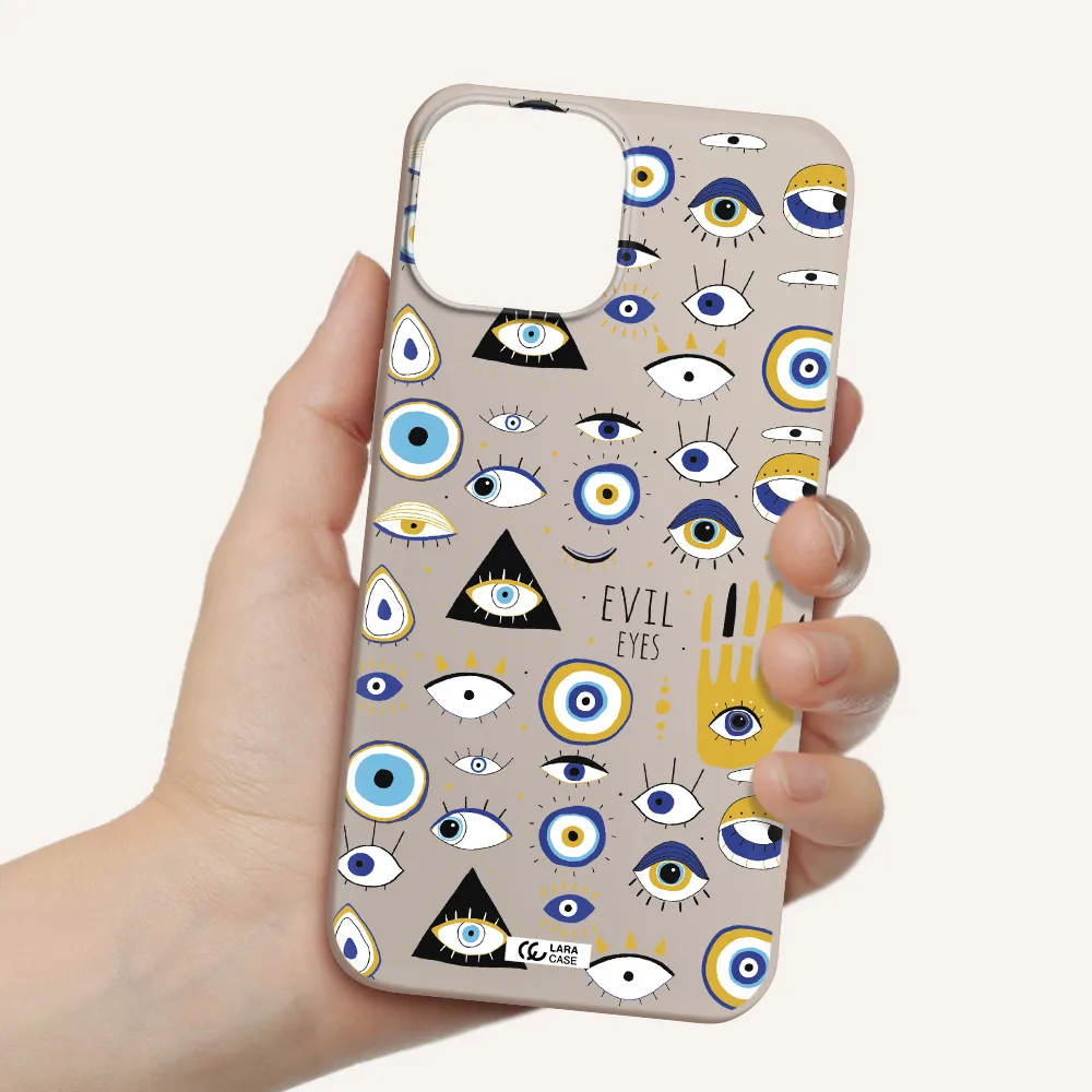 Evil Eyes Apple iPhone 13 mini Silicone Stone Case