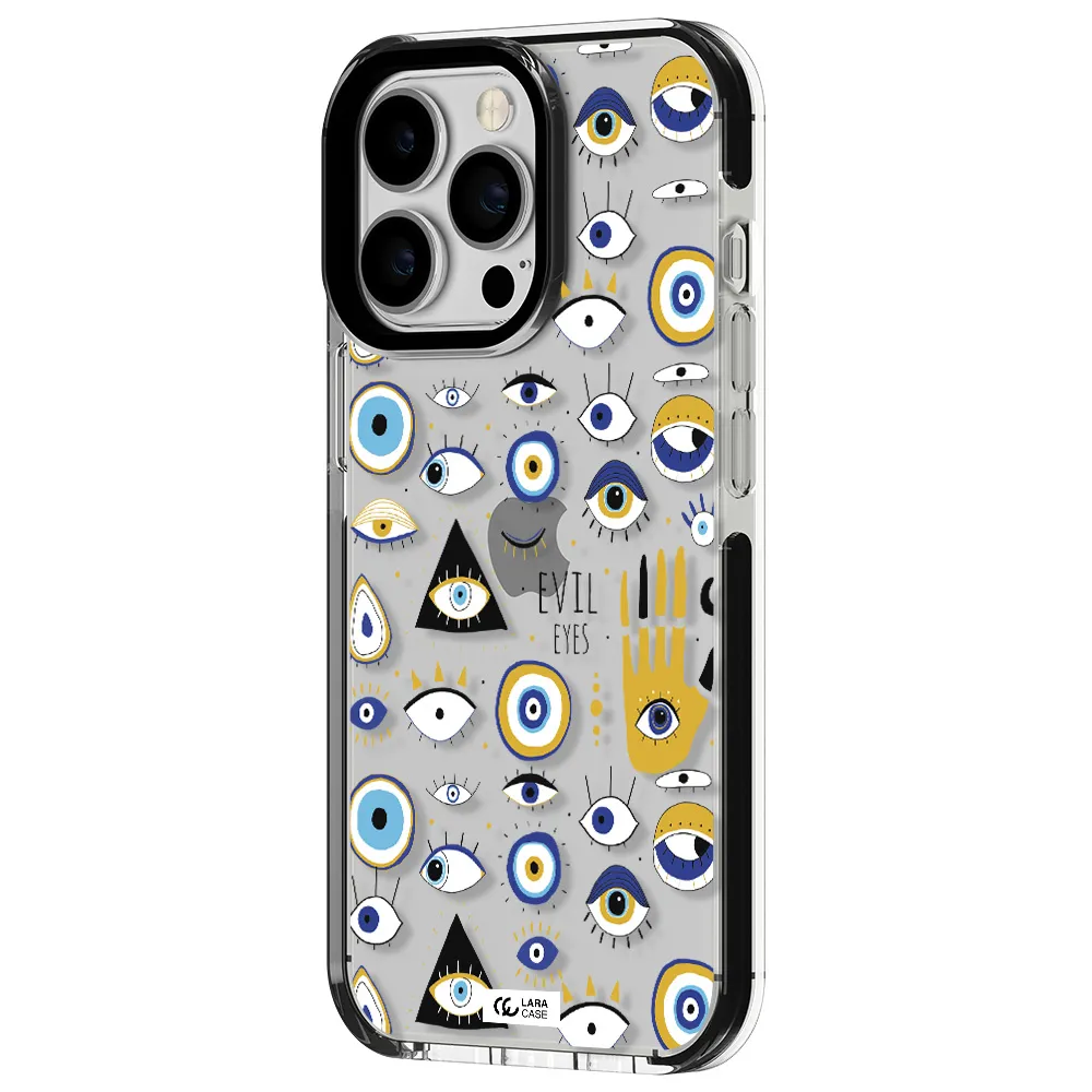 Evil Eyes Apple iPhone 13 Pro impact black border Case