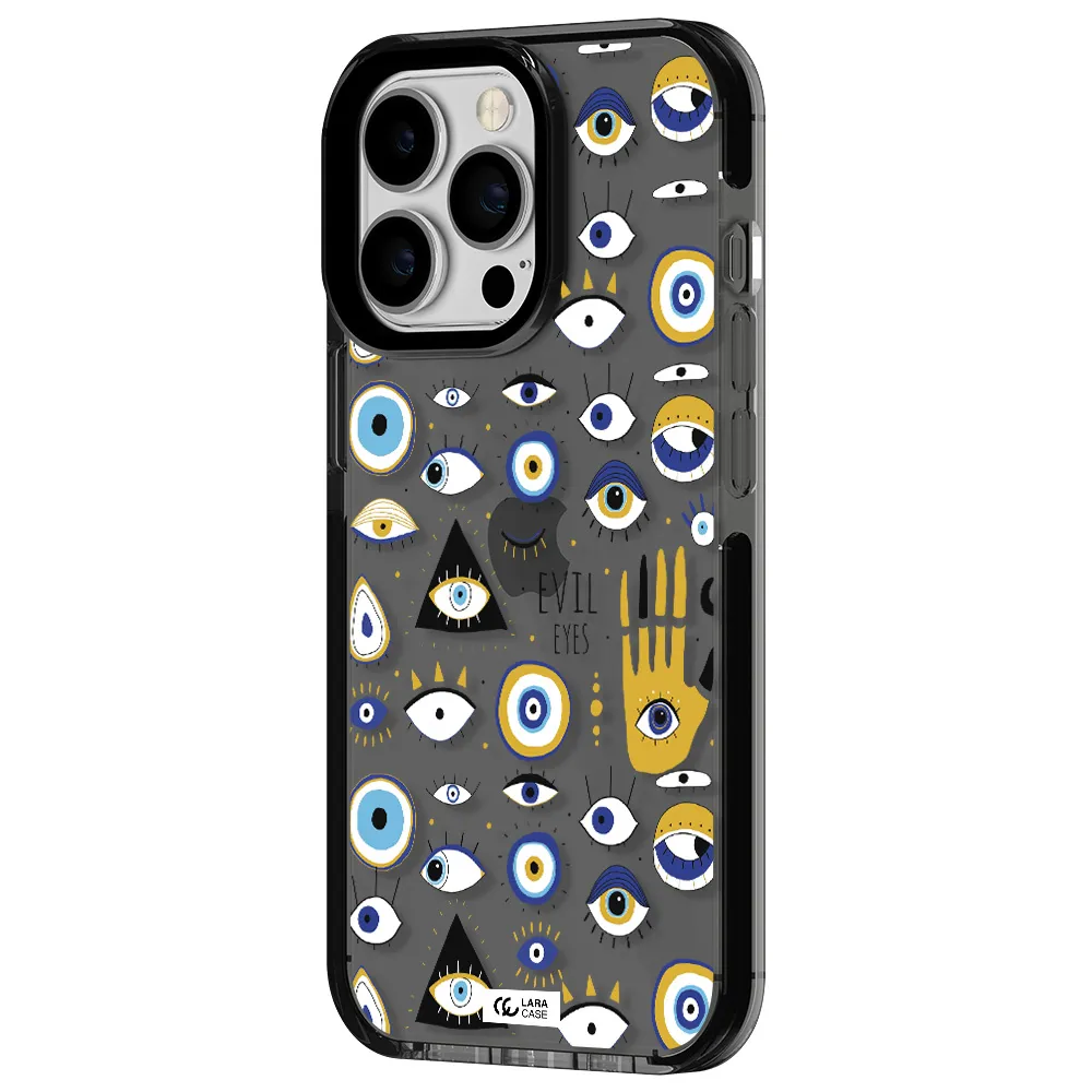 Evil Eyes Apple iPhone 13 Pro impact Smoke Black Case