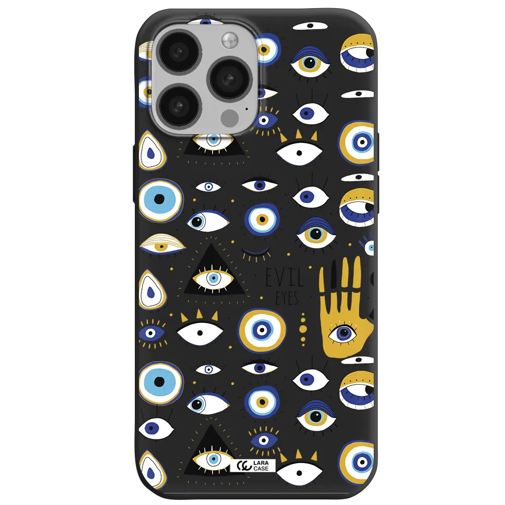 Evil Eyes Apple iPhone 13 Pro Max Silicone black Case