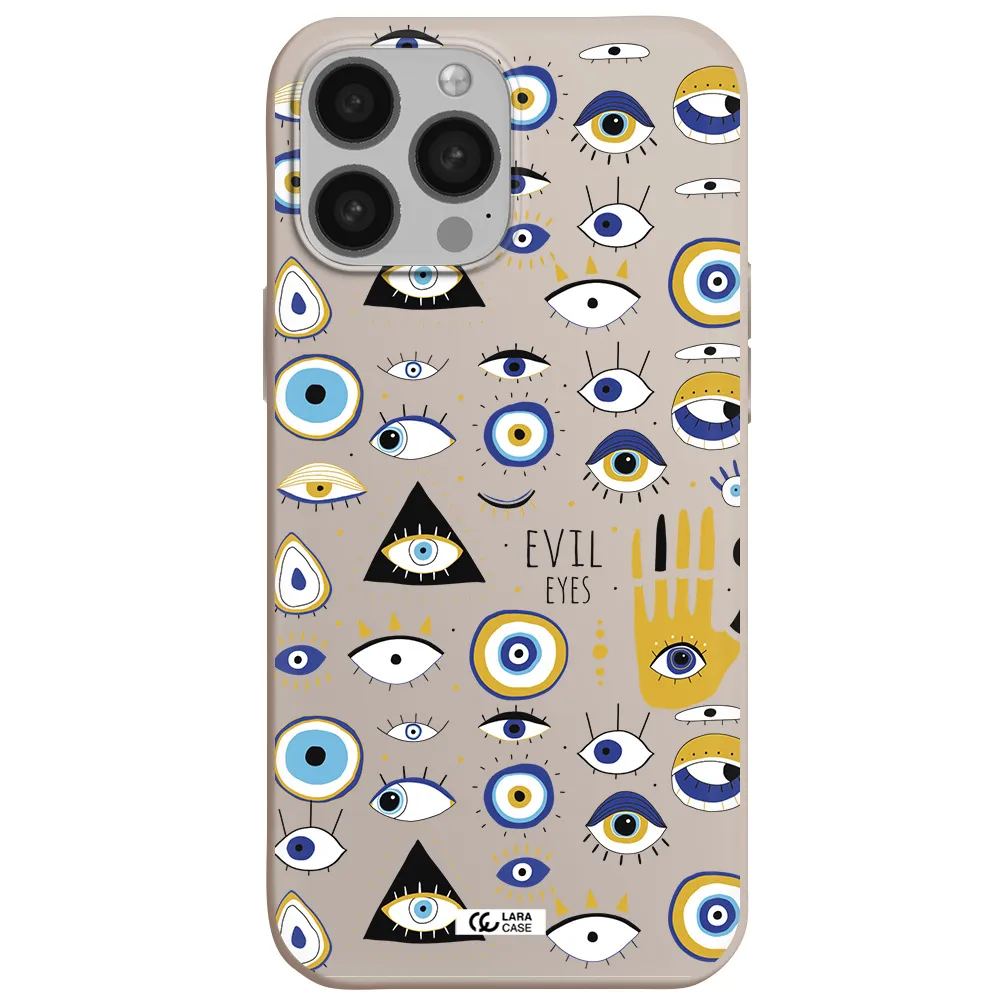 Evil Eyes Apple iPhone 13 Pro Max Silicone Stone Case