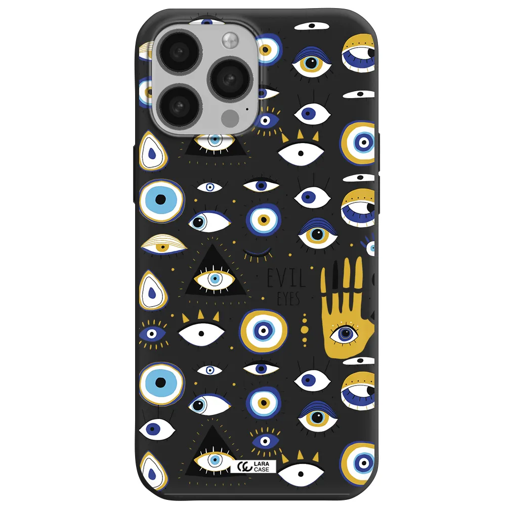 Evil Eyes Apple iPhone 13 Pro Silicone black Case