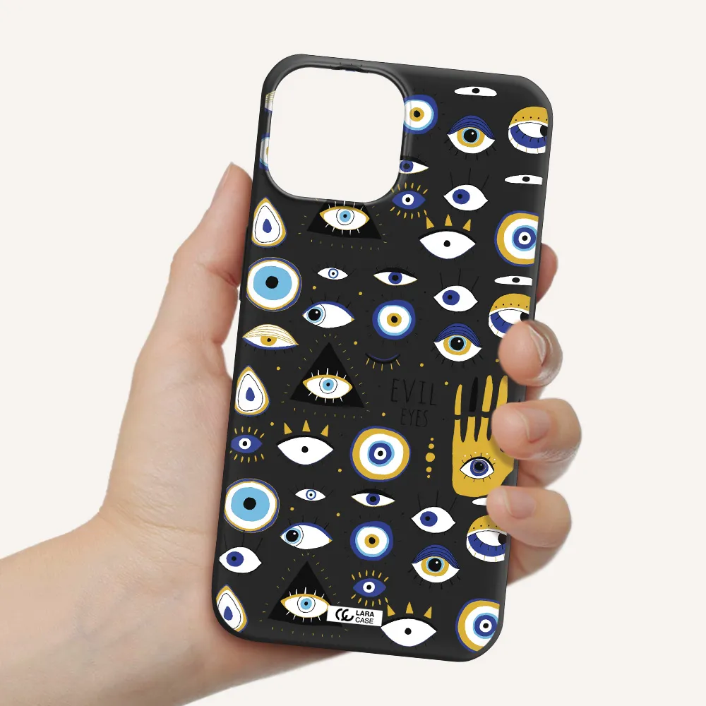 Evil Eyes Apple iPhone 13 Silicone black Case