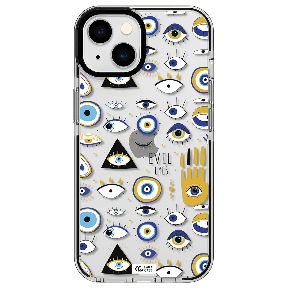 Evil Eyes Apple iPhone 14 impact black border Case
