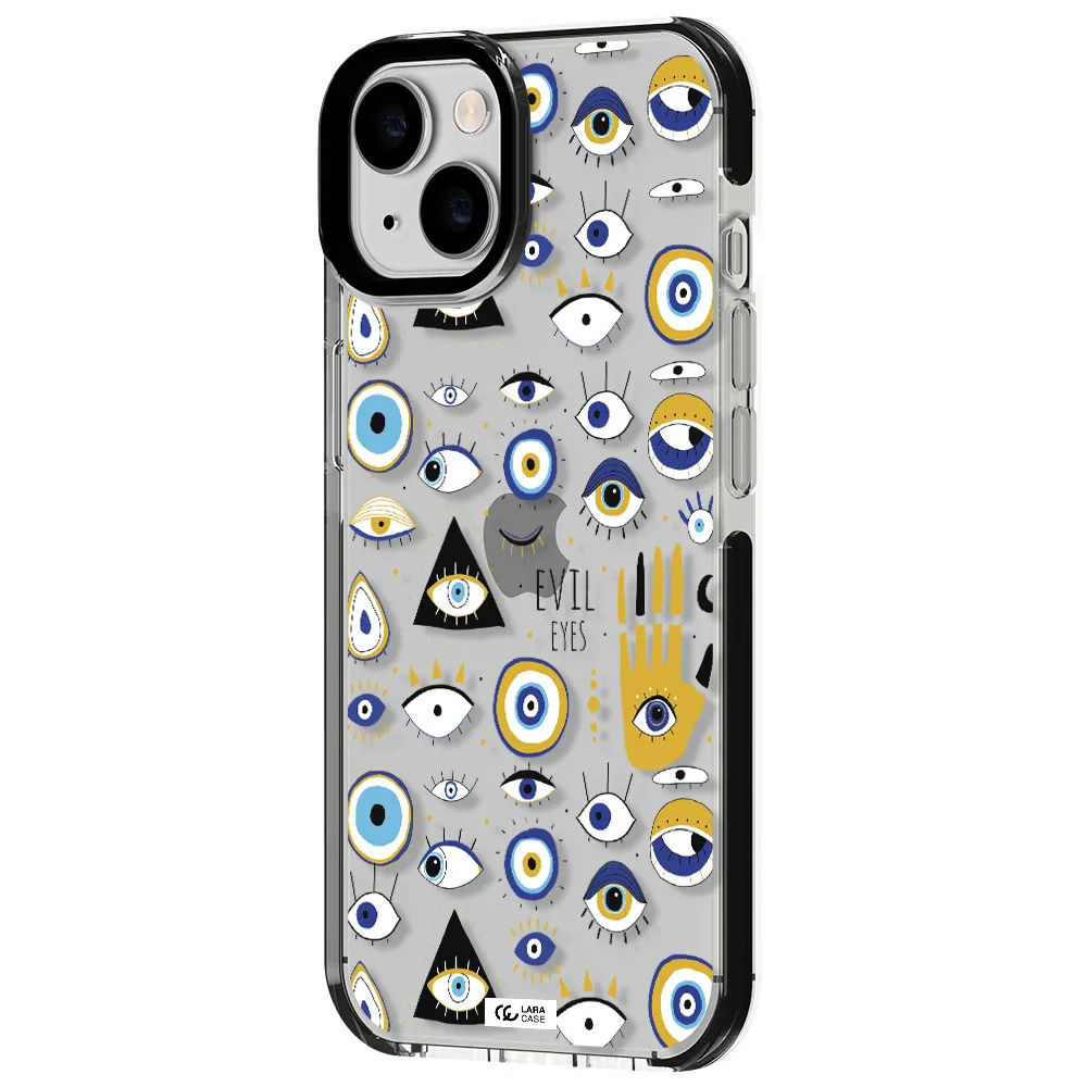 Evil Eyes Apple iPhone 14 impact black border Case