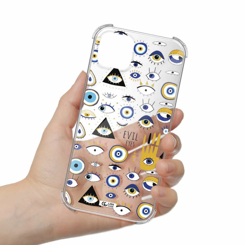 Evil Eyes Apple iPhone 14 plus Clear PC Case