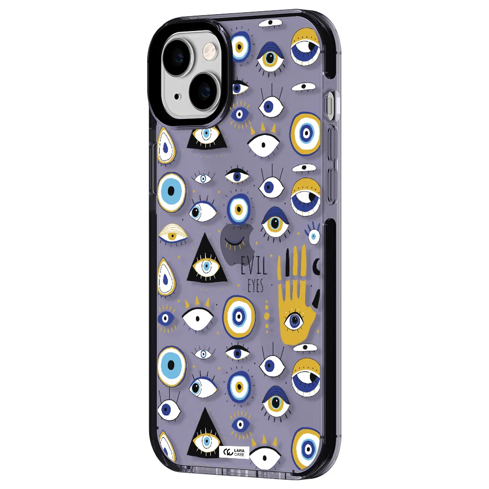 Evil Eyes Apple iPhone 14 plus impact Lilac Case