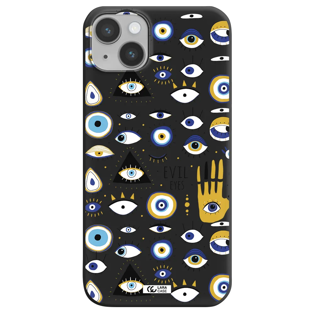 Evil Eyes Apple iPhone 14 plus Silicone black Case