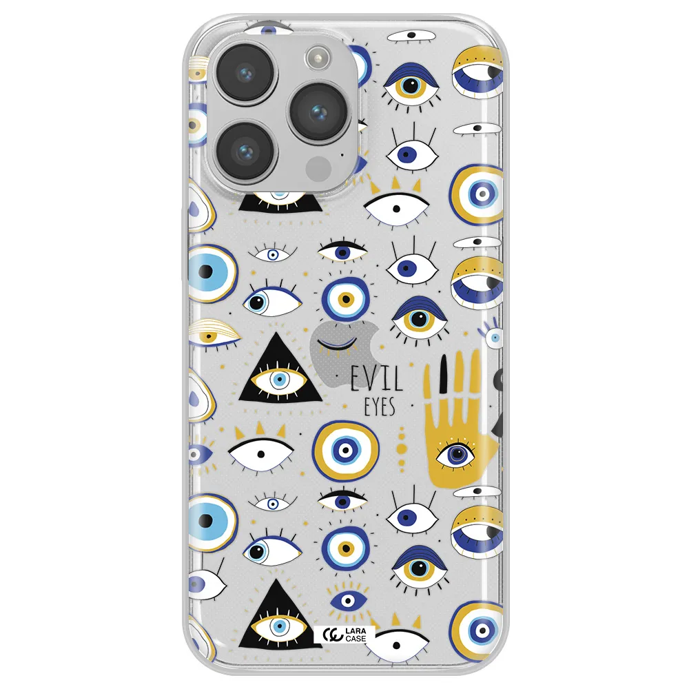 Evil Eyes Apple iPhone 14 pro Clear TPU Case