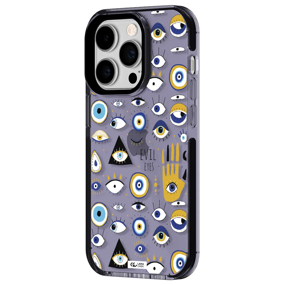 Evil Eyes Apple iPhone 14 pro impact Lilac Case