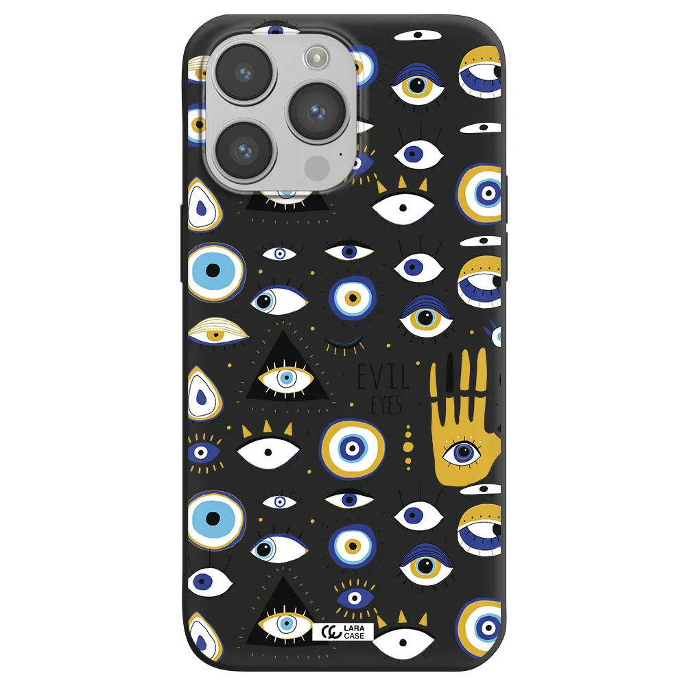 Evil Eyes Apple iPhone 14 pro max Silicone black Case