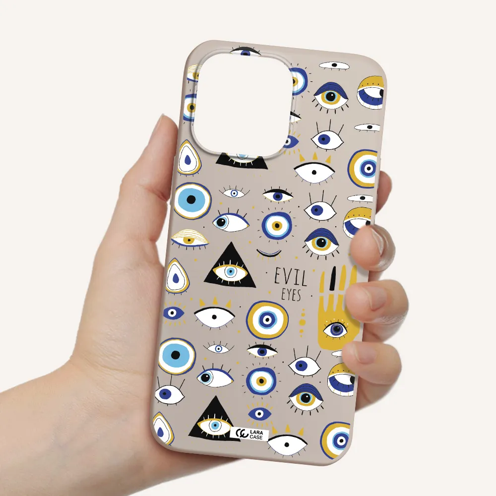 Evil Eyes Apple iPhone 14 pro Silicone Stone Case