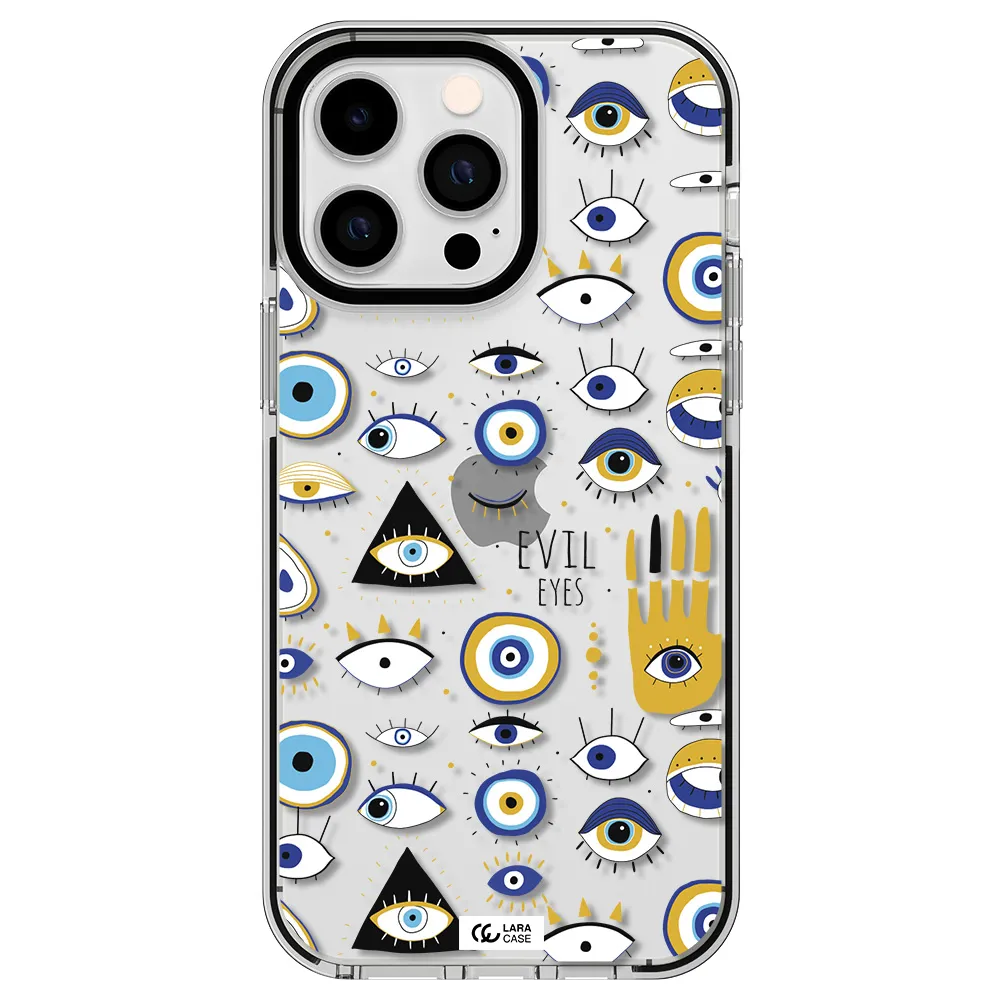 Evil Eyes Apple iPhone 15 Pro Max impact black border Case