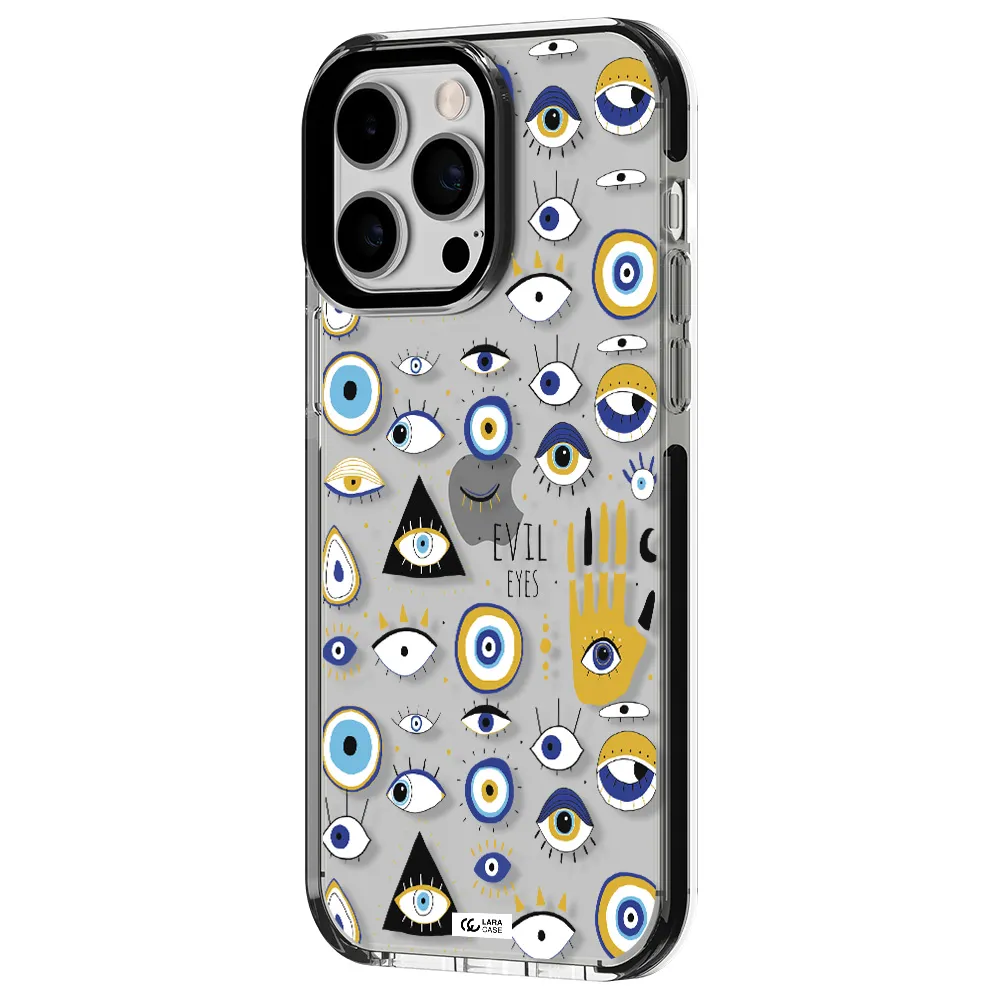 Evil Eyes Apple iPhone 15 Pro Max impact black border Case