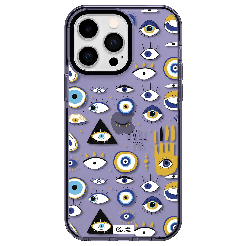 Evil Eyes Apple iPhone 15 Pro Max impact Lilac Case