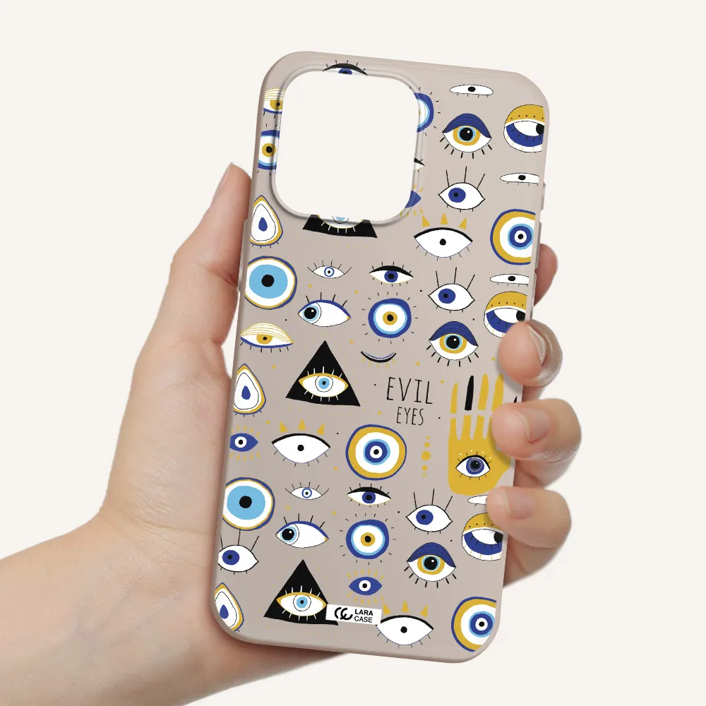 Evil Eyes Apple Iphone 15 Pro max Silicone Stone Case