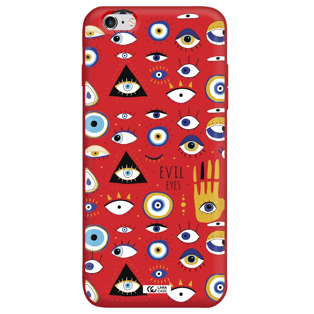 Evil Eyes Apple iPhone 6 plus Silicone Imperial Red Case