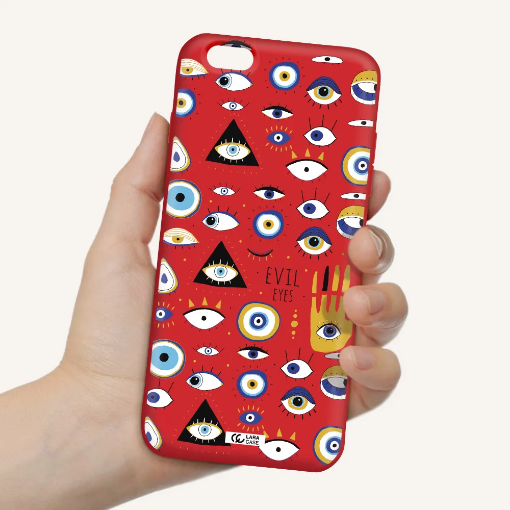 Evil Eyes Apple iPhone 6 plus Silicone Imperial Red Case