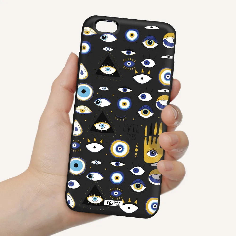 Evil Eyes Apple iPhone 6 s plus Silicone black Case