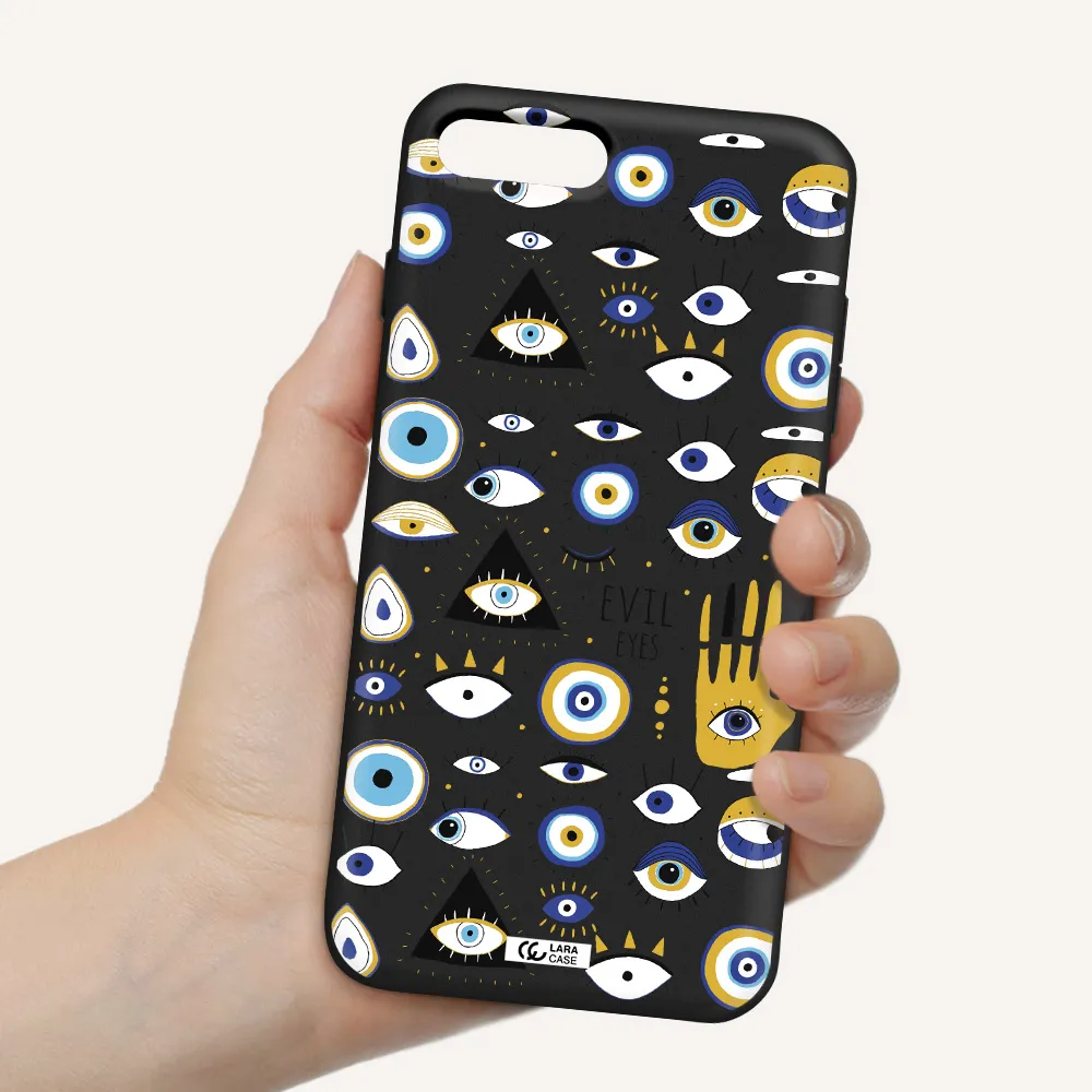 Evil Eyes Apple iPhone 7 plus Silicone black Case