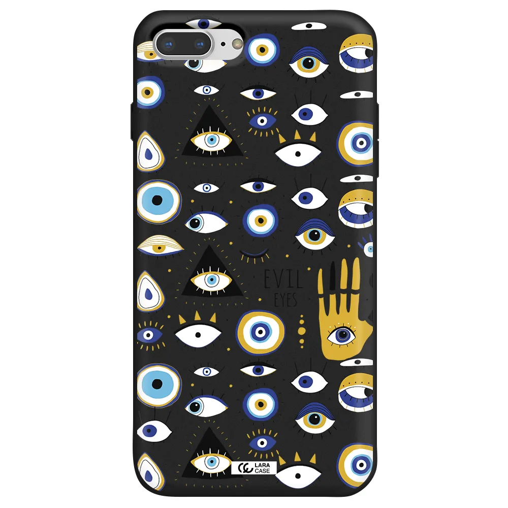Evil Eyes Apple iPhone 8 plus Silicone black Case