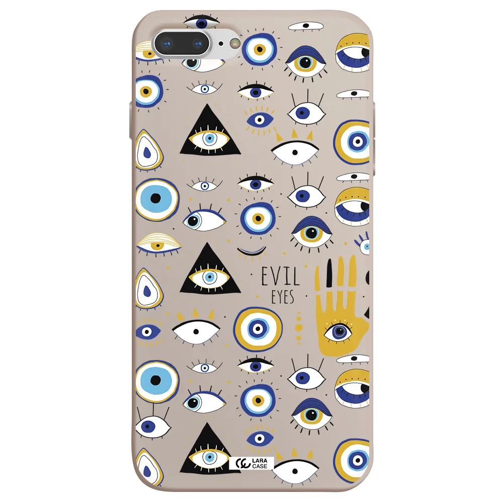 Evil Eyes Apple iPhone 8 plus Silicone Stone Case