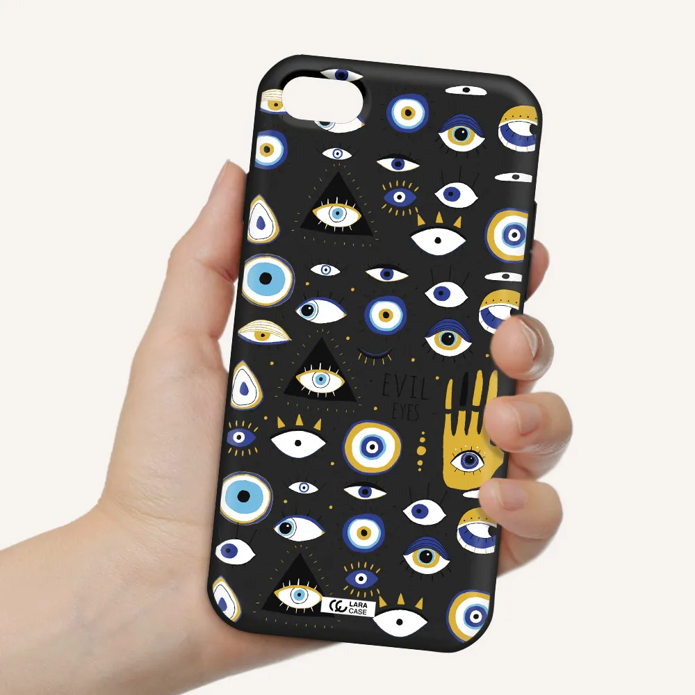 Evil Eyes Apple iPhone 8 Silicone black Case