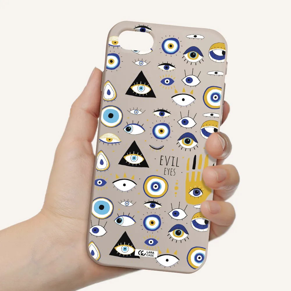 Evil Eyes Apple iPhone se 2020 Silicone Stone Case