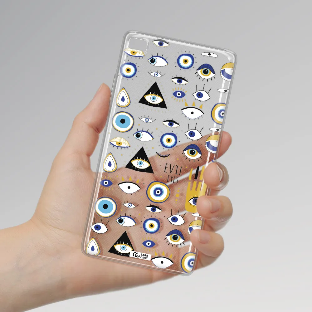 Evil Eyes Huawei P8 Clear TPU Case