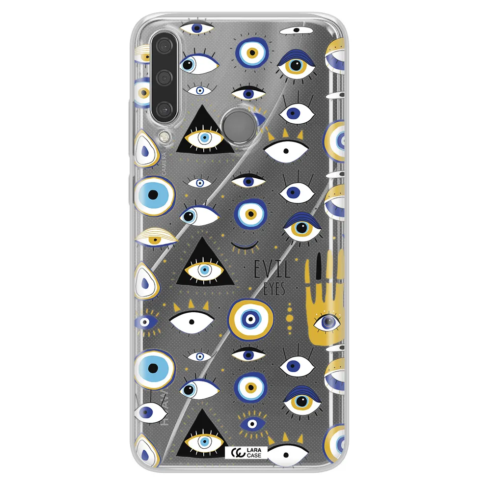 Evil Eyes Huawei Y6P Clear TPU Case