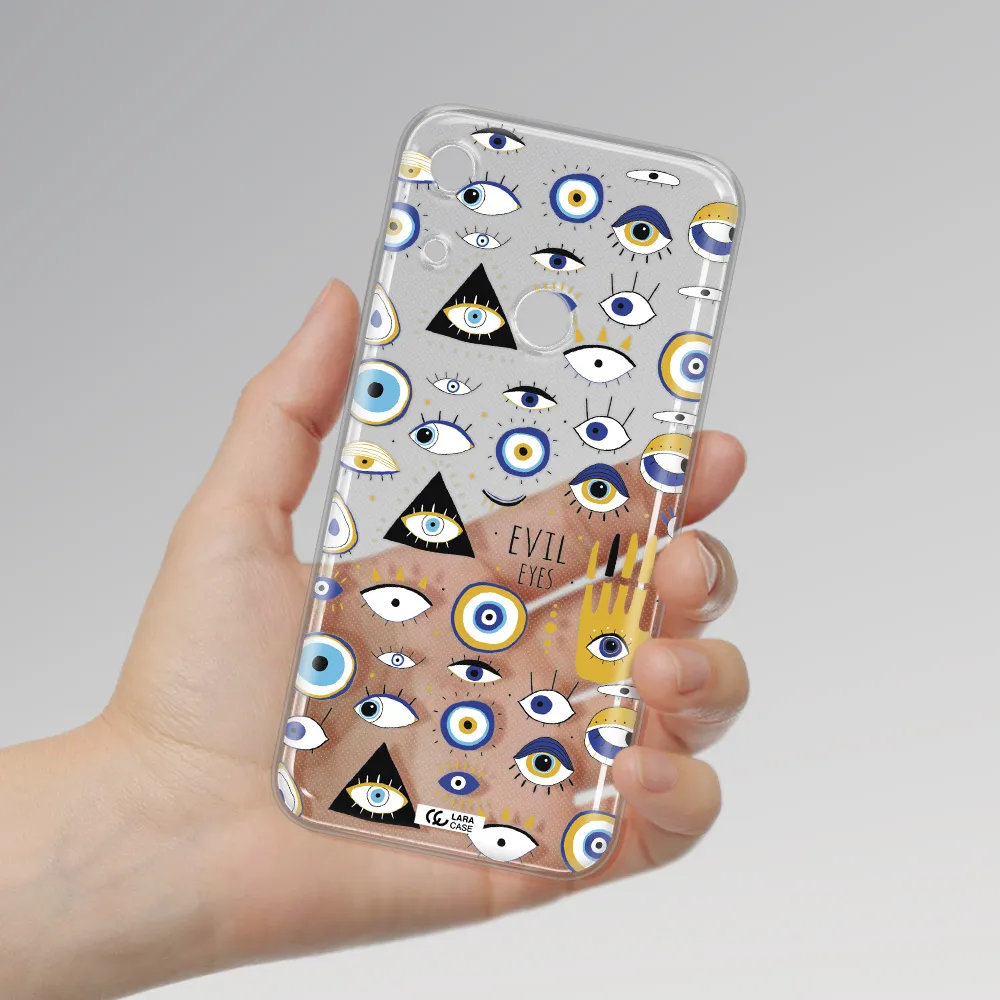 Evil Eyes Huawei Y6S Clear TPU Case