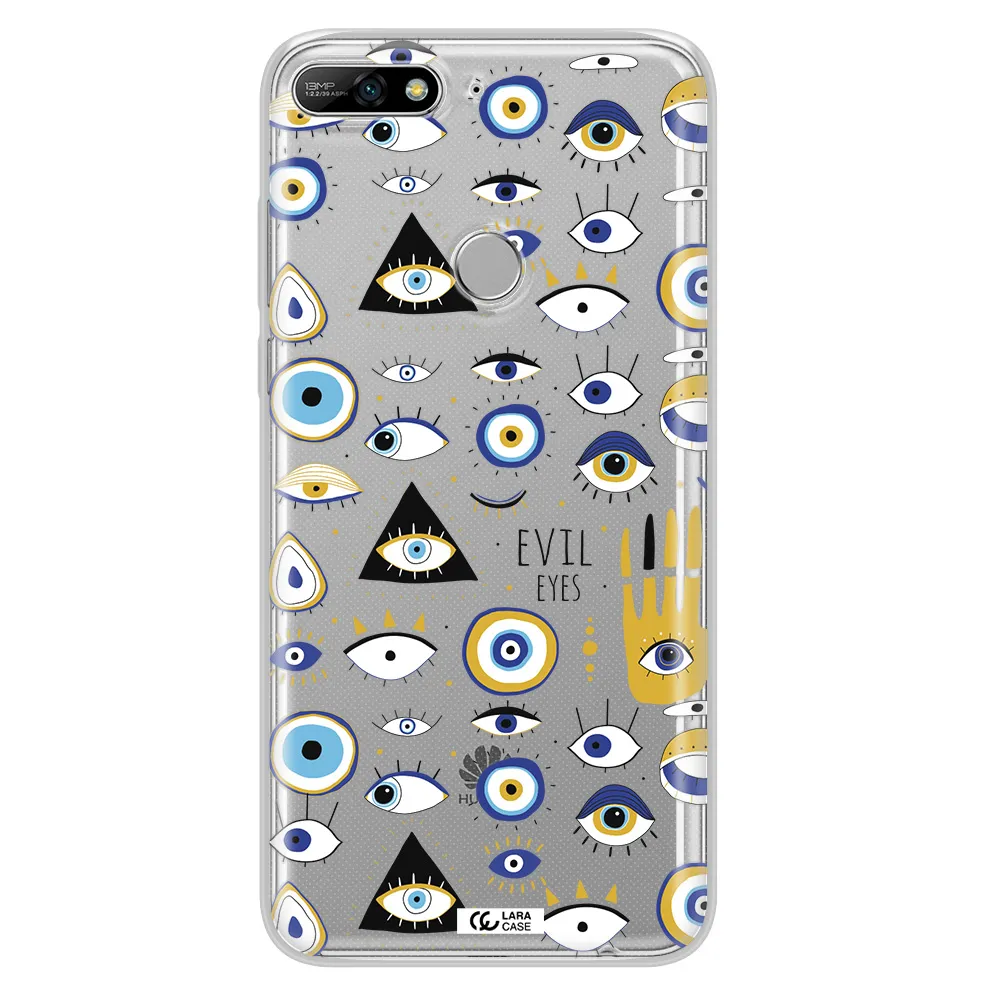 Evil Eyes Huawei Y7 2018 Clear TPU Case