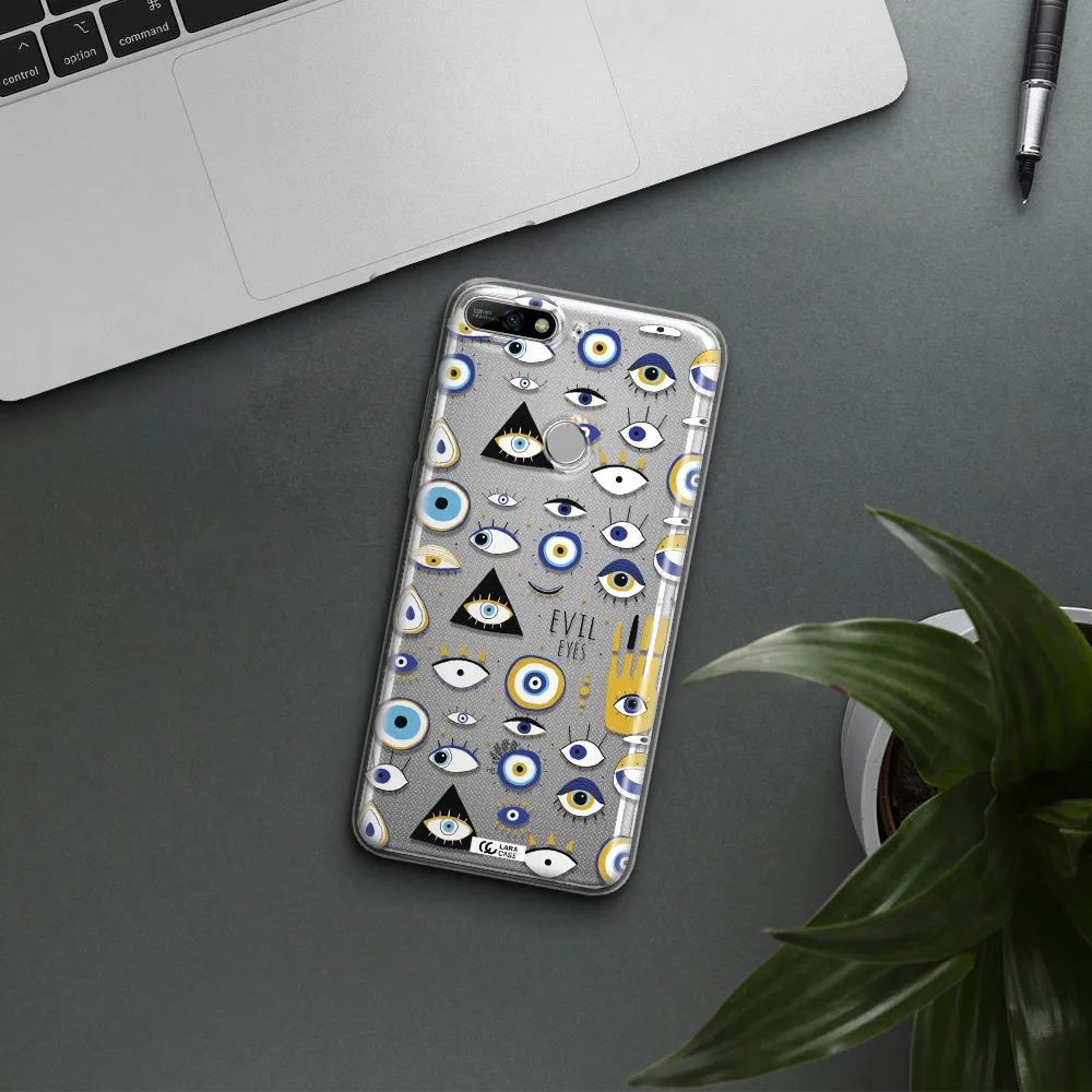 Evil Eyes Huawei Y7 2018 Clear TPU Case