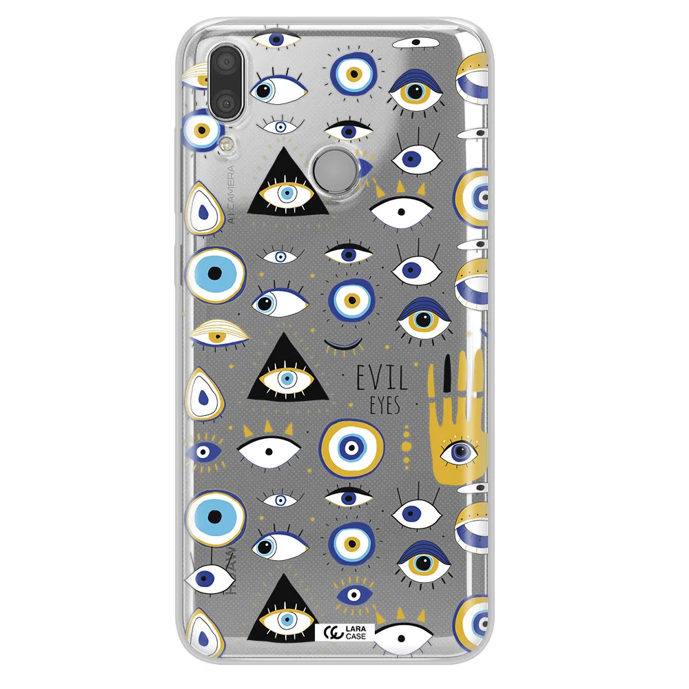 Evil Eyes Huawei Y7 2019 Clear TPU Case