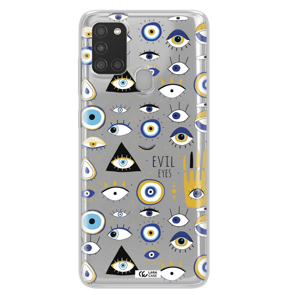 Evil Eyes Samsung A21S Clear TPU Case