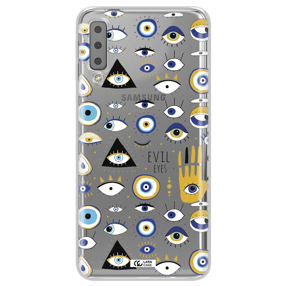Evil Eyes Samsung A7 2018 Clear TPU Case