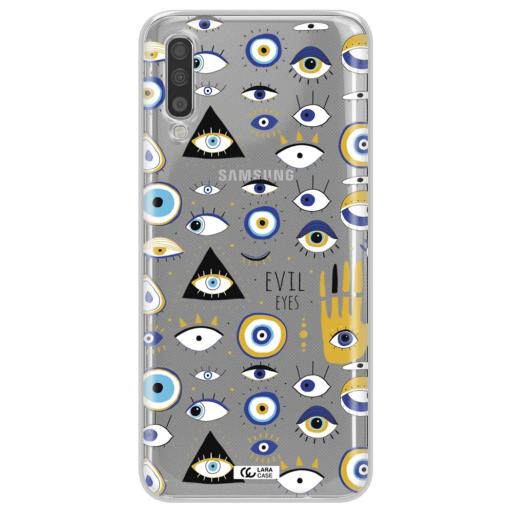 Evil Eyes Samsung A70S Clear Tpu Case