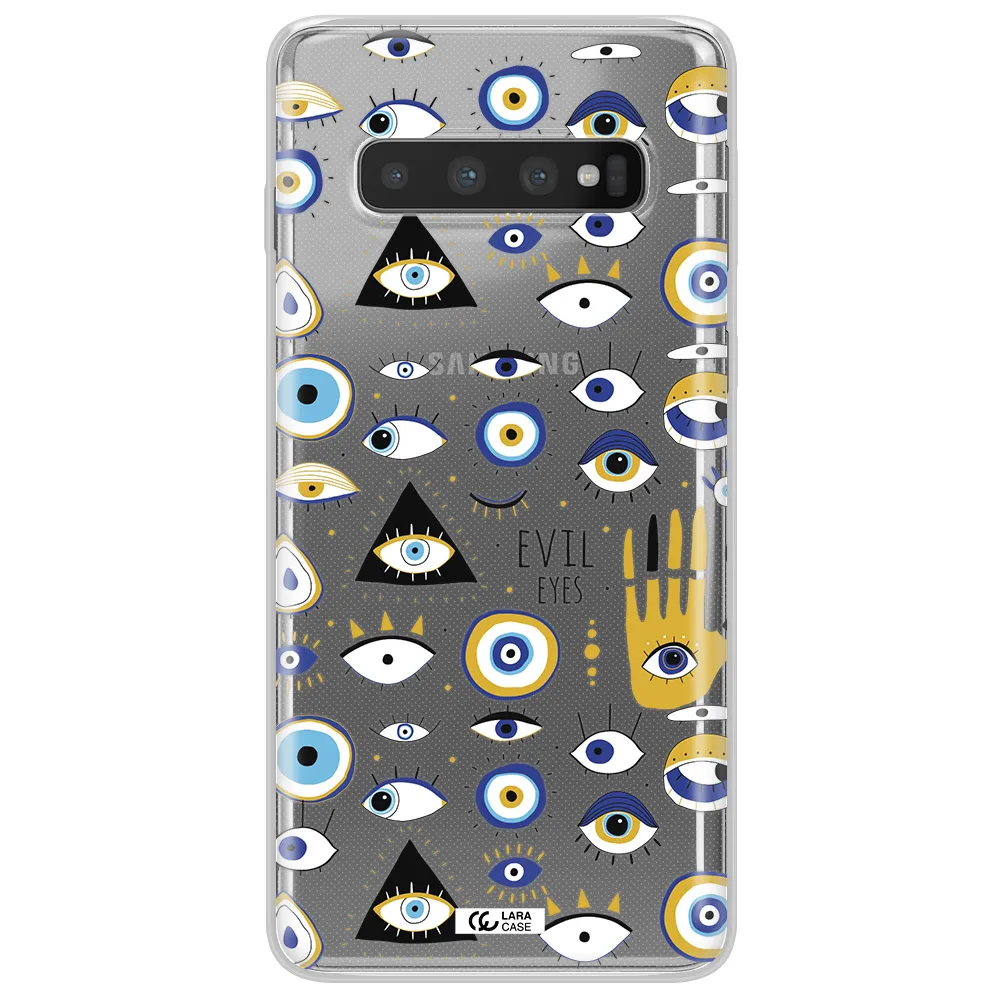 Evil Eyes Samsung S10 Clear TPU Case