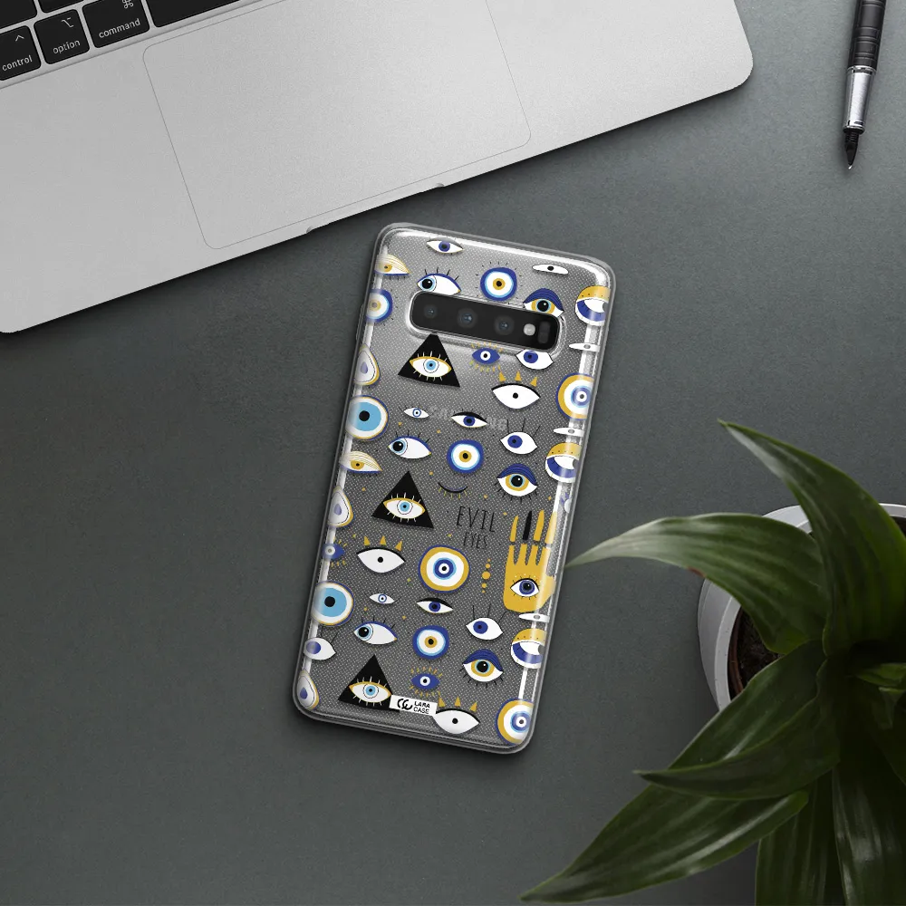 Evil Eyes Samsung S10 Plus Clear TPU Case