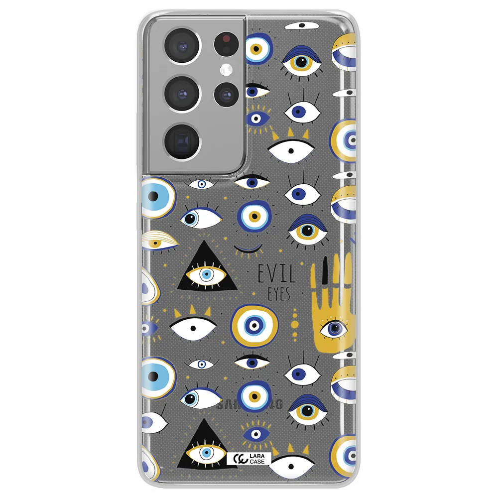 Evil Eyes Samsung S21 Ultra Clear TPU Case