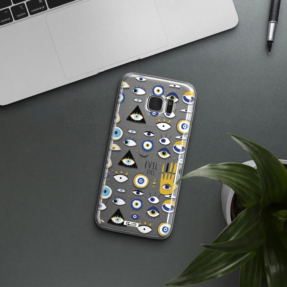 Evil Eyes Samsung S7 Edge Clear TPU Case