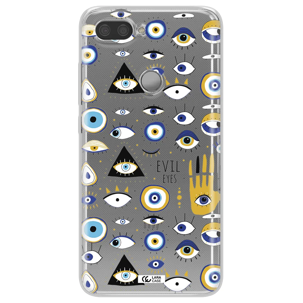 Evil Eyes Xiaomi Mi 8 Lite Clear TPU Case