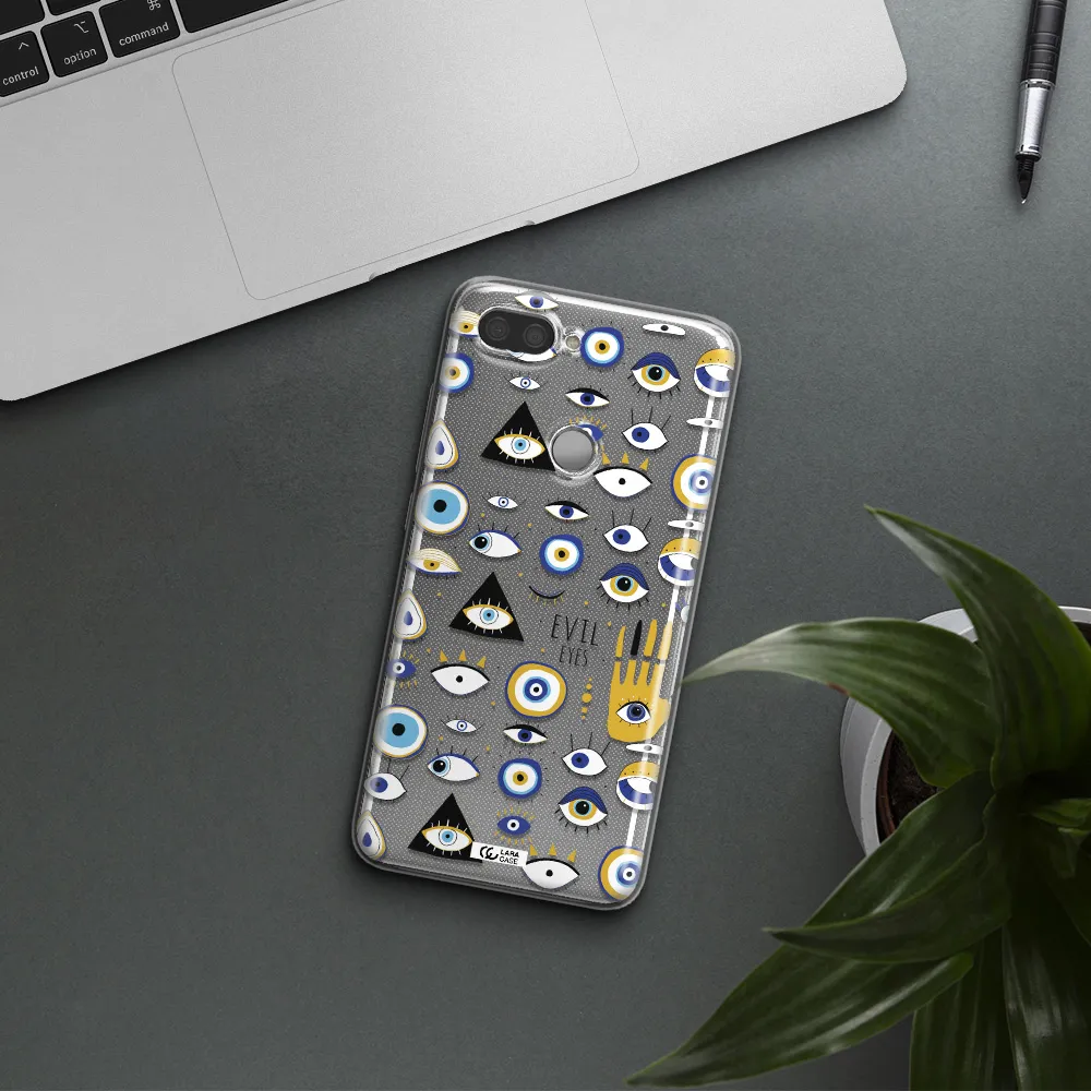 Evil Eyes Xiaomi Mi 8 Lite Clear TPU Case