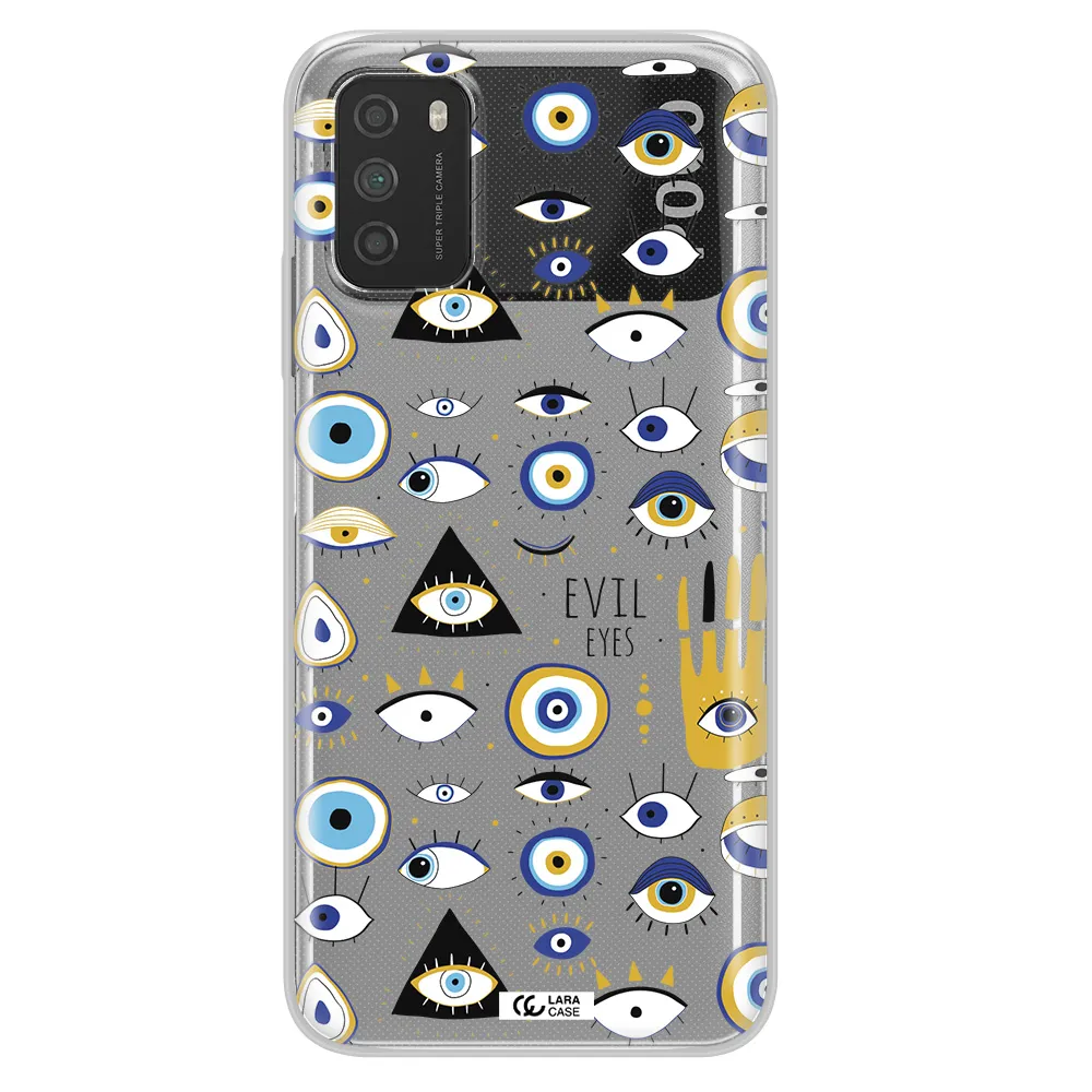 Evil Eyes Xiaomi Poco M3 Clear TPU Case
